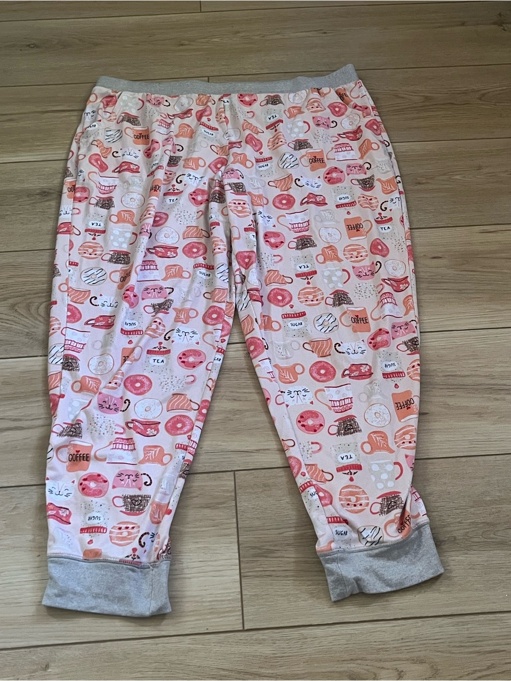 Cuddl Duds Cats, Coffee Donuts Long Sleeve Pajama Set - Picture 5 of 11